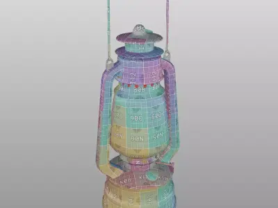 Vintage Lantern Low-poly 3D model