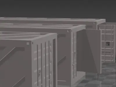 FUTURISTIC SHIPPING CONTAINER orCARGO 3D model