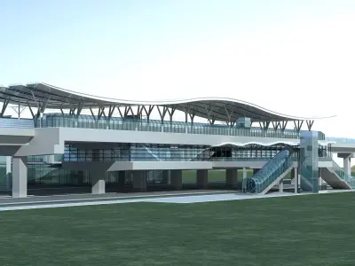 Light Rail Station 01 3D model