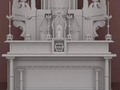 Altar 3d Model Low-poly 3D model
