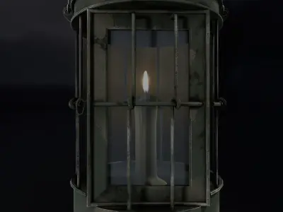 Medieval Lantern 03 Low-poly 3D model