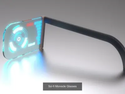 SciFi Glasses Bundle 3D Model Pack