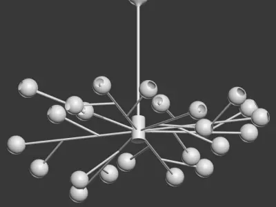 Astra Gold Chandelier Imperiumloft 3D model