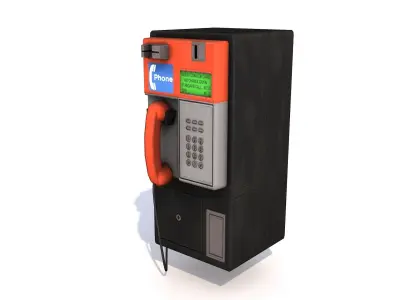Payphone Low-poly 3D model