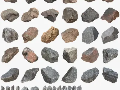 Ultimate Stones and Debris Pack 3D model