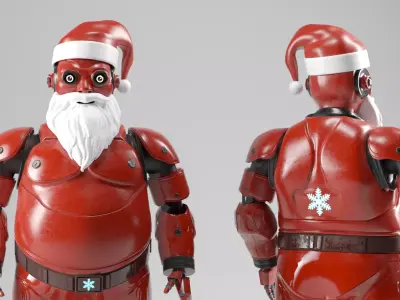 SANTA ROBOT CHRISTIMAS Low-poly 3D model