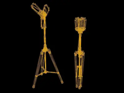 Projector Game Ready tripod with two lights Low-poly 3D model