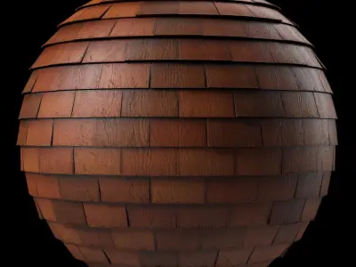 Roof Tile Materials 39- Wood Roofing By 3 color Pbr 4k Texture