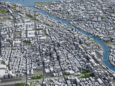 Top 10 Cities in Japan 3D Model Pack