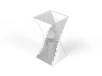 Futuristic Twisted Lamp 3D model