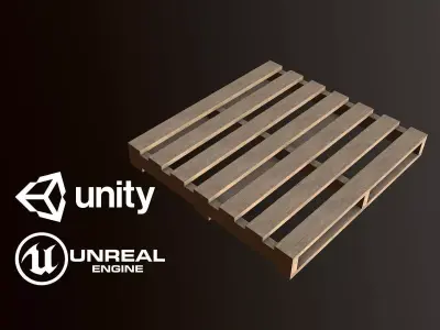Shipping Pallet - PBR Game Ready Low-poly 3D model