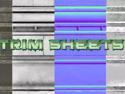 Trim Sheets Low-poly 3D model