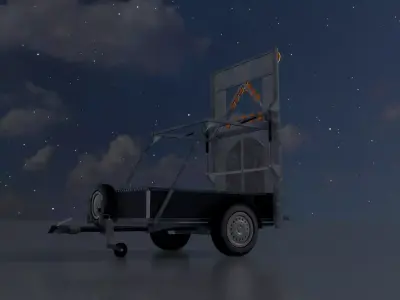 Traffic Sign 616-30 Mobile Barrier Sign Right 3600 x 2200 Low-poly 3D model