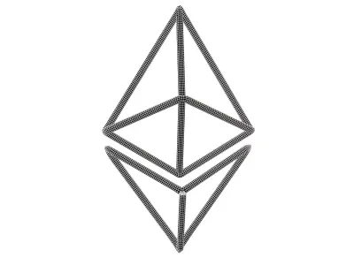Neon Ethereum v1 004 Low-poly 3D model