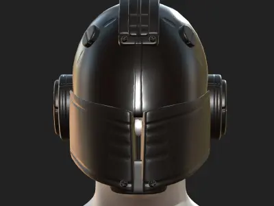 Helmet plastic mask helmet 3d safety  Low-poly 3D model