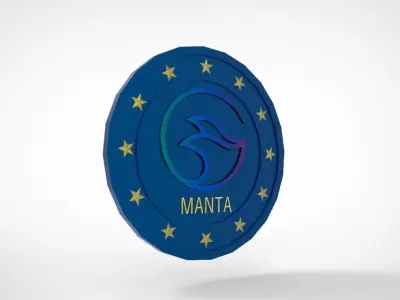 Manta crypto coin 3D print model