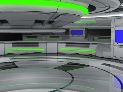 Sci Fi Interior 3D model 47