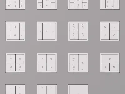 Jung LS  ZERO  KNX Smart Home Kit 34 items 3D model