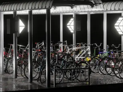 Bicycle Parking Scene 3D model