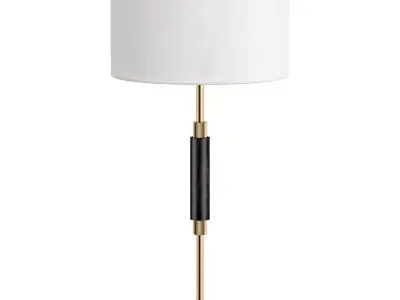PIAZZA table lamp with gold base and shade 3D model