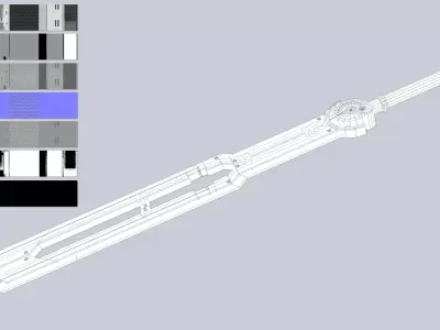 Scifi greatsword Low-poly 3D model