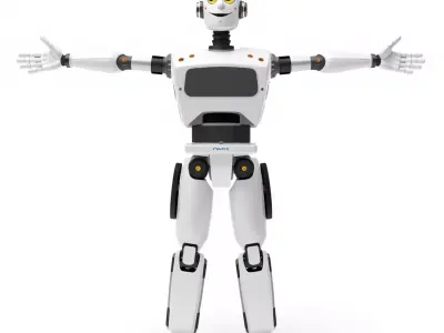 Friendly Robot Companion model pack Low-poly 3D model