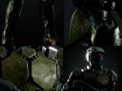 Halo Wars Styled Marine 3D model