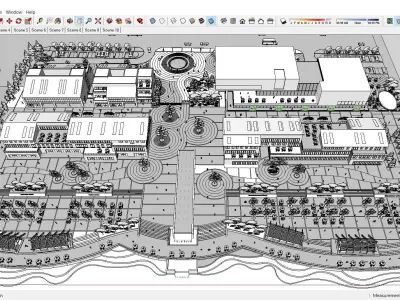 Sketchup Recreational and tourist complex 203 3D model