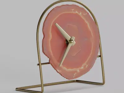 Agate clock Low-poly 3D model