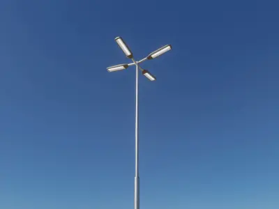 Street Light 11 version 9 5m with pole 2 Low-poly 3D model