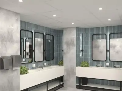 Modern Bathroom  WC Interior Design   3ds Max  V Ray 3D model