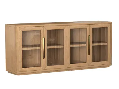 BRETON GLASS 4-DOOR SIDEBOARD 3D model