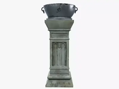 Medieval Torch V23 Low-poly 3D model
