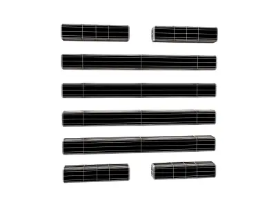 I Ching Hexagrams 28 da guo v1 001 Low-poly 3D model