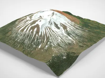 Mount Edgecumbe Kruzof Island Alaska 3D model