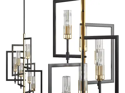 FLAMBEAU CHANDELIER Low-poly 3D model