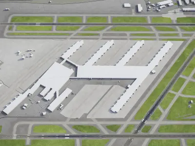 Louisville - Muhammad Ali International Airport - SDF Low-poly 3D model