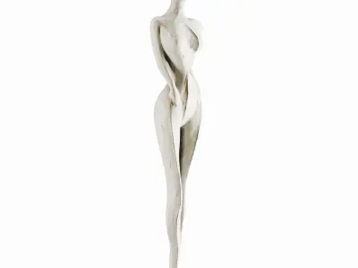 Abstract sculpture of a woman 3D model