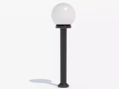Light post Low-poly 3D model