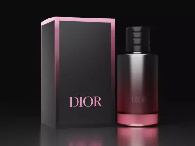 Dior Perfume Pink Bottle Low-poly 3D model
