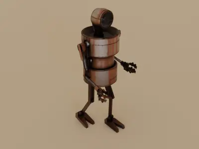 Robot II Low-poly 3D model