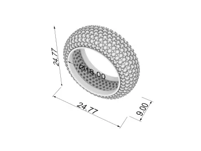 Luxurious Pave Eternity Ring JDBCo 3D print model