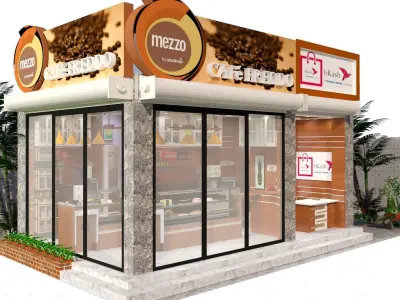 Bakery Shop Interior  3D model