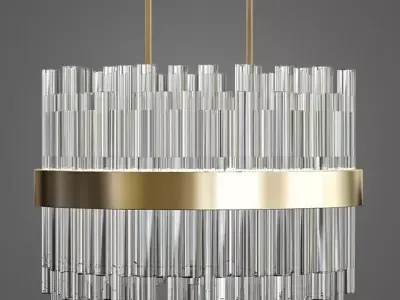 Bond Street Round Chandelier 3D model buy