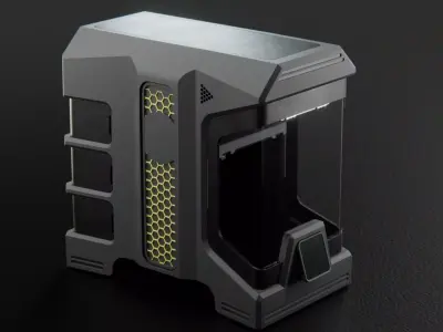 3D Printer SciFi  Low-poly 3D model
