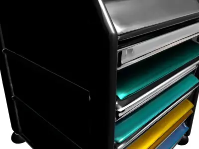 Modern Office Document Organizer Rack Low-poly 3D model