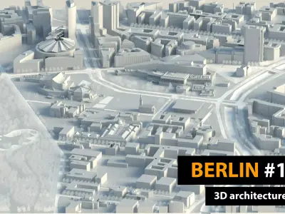Berlin City Low-poly 3D model
