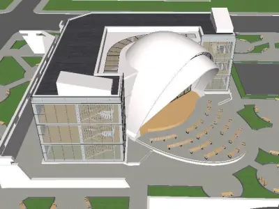 Sketchup School and University S3 3D model