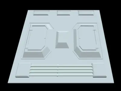 Sci-fi Panel Pack Low-poly 3D model