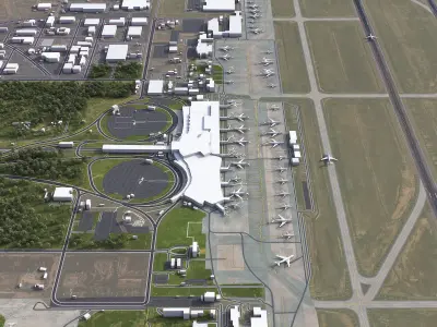 Casablanca - 3D Airport Model Low-poly 3D model